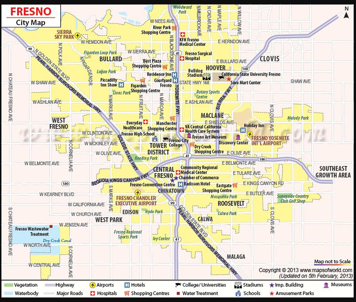 Fresno City Map